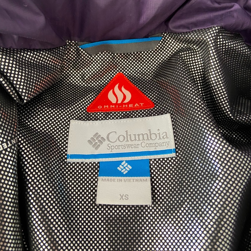 Purple Columbia Winter Jacket with Omniheat and Fur Hood - Picture 3 of 4